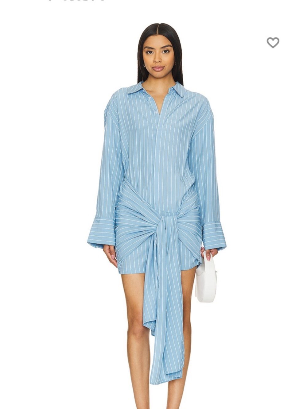 Bardot Malia Shirt Dress in Blue Stripe